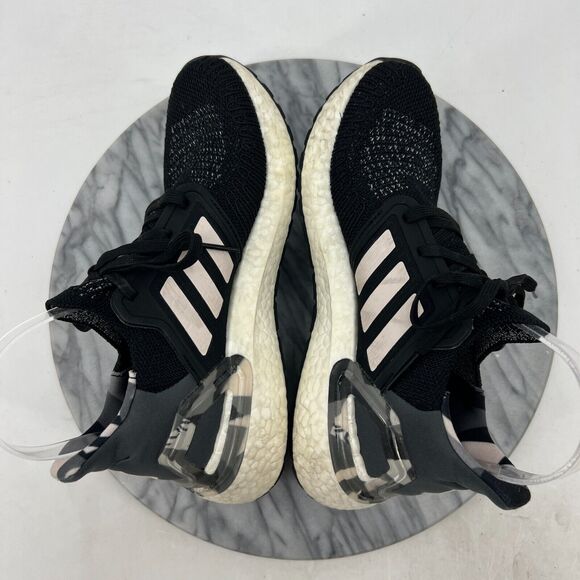 Adidas Ultraboost 20 Running Sneaker Womens 6 Black Pink Tint Marathon Cushioned - Picture 6 of 12